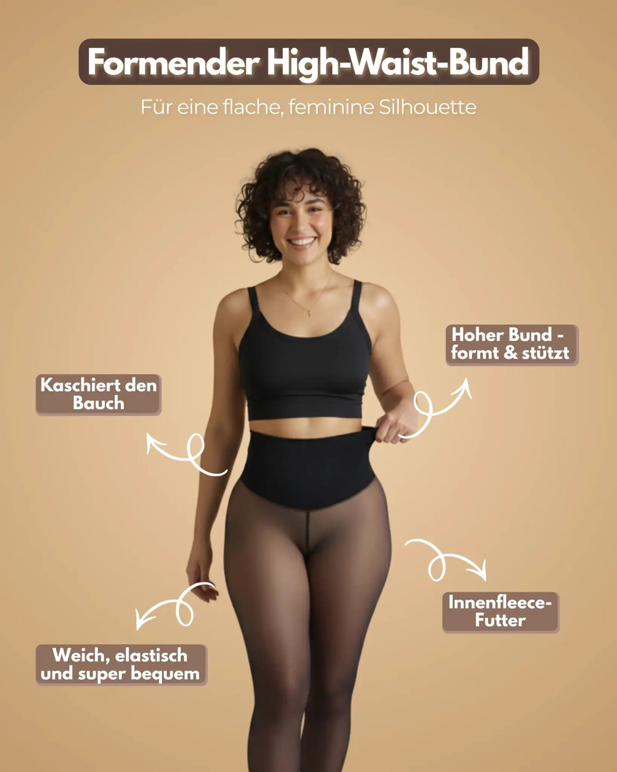 Fleecegefütterte Strumpfhose – warm & formend